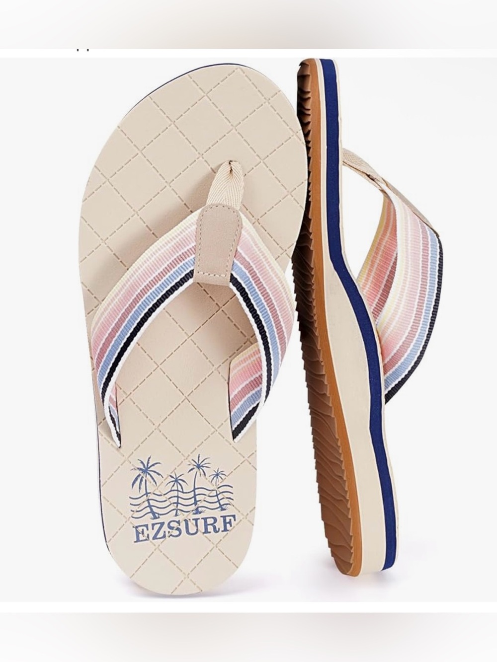 Womens Flip Flops Comfortable Summer Beach Slippers with Arch Support - Picture 2 of 6
